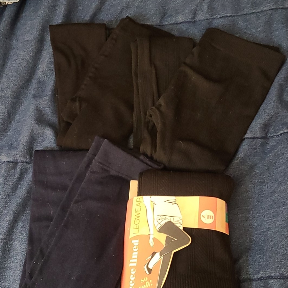 Bundle of 4 fleece lined tights